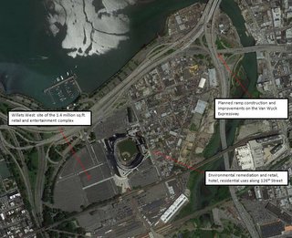 Map of planned phases for Willets Point proposal (click to view larger image). Image Credit: Google. 