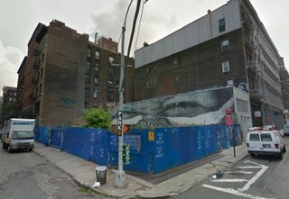 Current vacant lot at 74 Grand Street, Manhattan. Image Credit: Google.