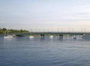 Rendering of the new causeway design of City Island Bridge. Image credit: DOT.