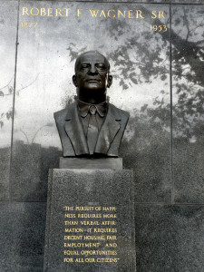 The Robert F. Wagner statute in East Harlem.  Image credit: Flickr