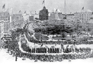 First Labor Day parade in New York City, 1882.  Image credit: Union Square Community Coalition