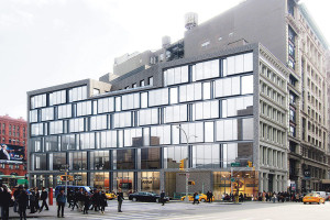 A rendering of the proposed building at 19 East Houston Street.  Image credit:  Perkins Eastman