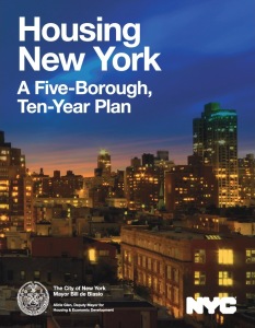 Mayor Bill de Blasio proposed a 10-year affordable housing plan that set the tone for land use in 2014. Image credit: NYC.gov