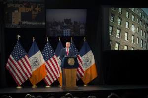 Mayor Bill de Blasio delivers the 2015 State of the City address at Baruch College. Image Demetrius Freeman/Mayoral Photography Office