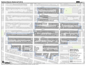 Map of the approved Bedford Historic District. Image credit: LPC